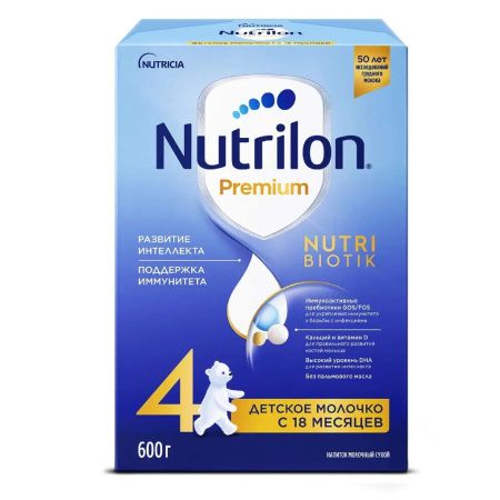 NUTRILON Premium 4 (600г) Детское Молочко с Комплексом Nutribiotik {с 18 мес}