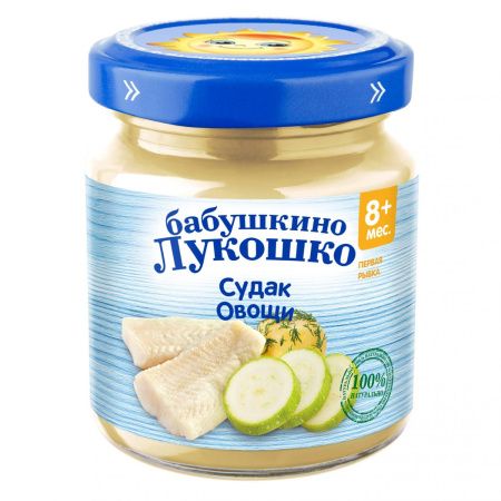 БАБУШКИНО ЛУКОШКО Пюре Судак с Овощами {с 8 мес} 100г