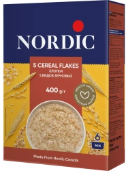 NORDIC 5 видов Зерновых Хлопья (6 мин.) 400г