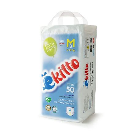 Ekitto Ultra Light Трусики-подгузники (М) 50 шт 5-10кг