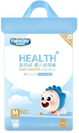 Подгузники детские Palmbaby HEALTH+ размер M, 60шт (6-11 кг)
