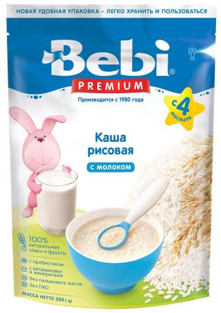 BEBI PREMIUM Каша Рисовая с Молоком {с 4 мес.} 200г