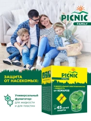 Picnic Family Электрофумигатор+Жидкость от комаров 45 ночей 30мл 12+