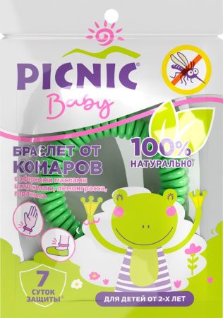 Picnic Baby Репеллентный Браслет от Комаров Тс 2х лет