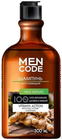 MEN CODE Шампунь MEN NATURE укрепляющий (флакон/флиптоп) 300мл