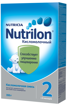 NUTRILON Кисломолочный 2 - Смесь с Бифидобактериями {с 6 мес}, улучшает пищеварение {КАРТОН} 350г.