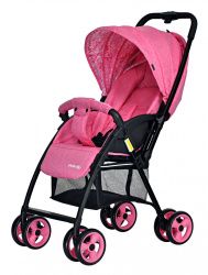 Коляска прогулочная Everflo E-501 Letter flamingo розовый перек. ручка