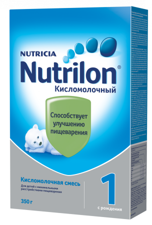 NUTRILON Кисломолочный 1 - Смесь с Бифидобактериями {с рождения}, улучшает пищеварение {КАРТОН} 350г.