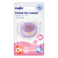 Mepsi Пустышка латексная анатомическая 0+