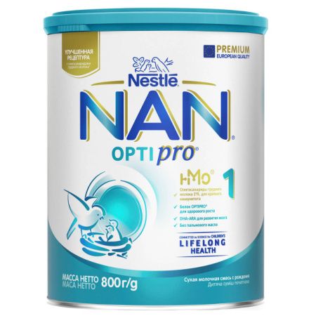 NAN Optipro 1 (800г) Молочная Смесь {с рождения} 800г.