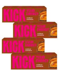 KICK YOUR ENERGY Батончик Соленая Карамель в Карамельном Шоколаде 45гр-4шт