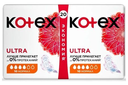 Kotex Прокладки Гигиенические Сетчатые Ultra Normal 20шт