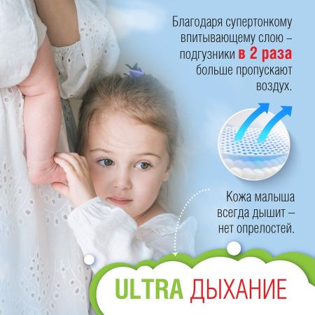 Ekitto Ultra Light Трусики-подгузники (М) 50 шт 5-10кг