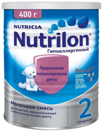 NUTRILON Гипоаллергенный 2 Смесь {с 6 мес} снижает риск развития Аллергии 400г.