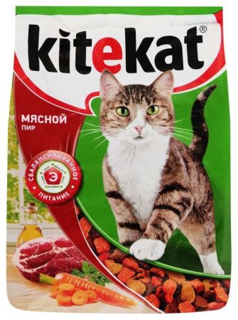Сухой корм для кошек Kitekat, Мясной пир 350гр