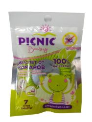 Picnic Baby Репеллентный Браслет от Комаров {с 2 лет} (40шт в блоке) Т - 4 шт.