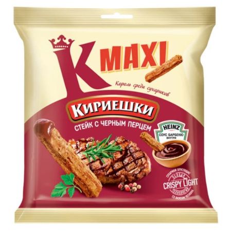 Кириешки Maxi Стейк + барбекю соус 50г