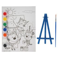 МультиАрт Набор д/дет тв-ва Три Кота (роспись холста по номерам)