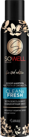 SoWell Сухой шампунь для волос Clean Fresh (Чистота и Свежесть) 200см3