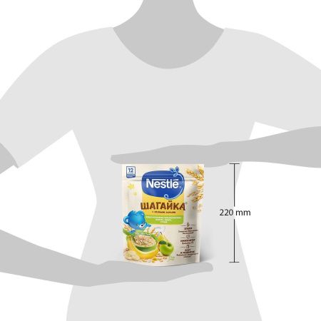 NESTLE Каша ШАГАЙКА Молочная Мультизлаковая Яблоко Банан Груша {с 12 мес} Doy Pack 190г