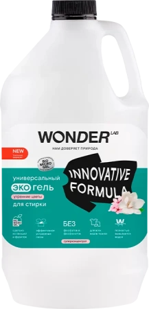 WonderLab Универсальный Экогель для Стирки (утренние цветы) {76 стирок} 3,78л