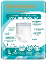 Inseense Трусики-Подгузники Daily Comfort для Взрослых L (100-135см) 1200мл 10шт