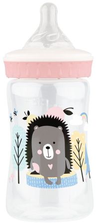 Lubby Бутылочка Лесные Зверята из ПП с широким горлом и силиконовой соской 250мл 0+
