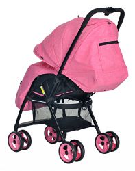 Коляска прогулочная Everflo E-501 Letter flamingo розовый перек. ручка