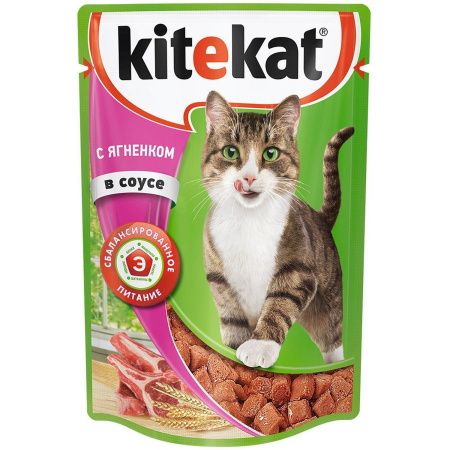Влажный корм для кошек Kitekat пауч Ягненок в Соусе 28 1