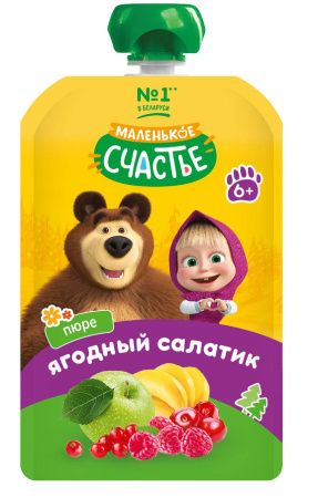 МАША и МЕДВЕДЬ Пюре Ягодный Салатик {с 5 мес} (Гуалапак) 85г