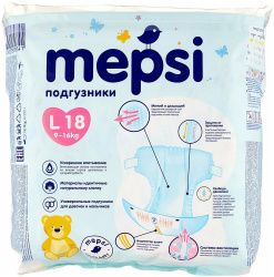 Mepsi Подгузники L (18шт) 9-16кг
