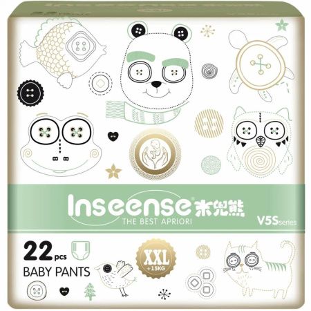Inseense Трусики-Подгузники Comfort Super тонкие V5S ХХL (22шт) (салатовая) 15+ кг