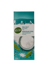 4 LIFE Соль Морская Мелкая Натуральная (картон) 500г