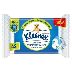 Kleenex Classic Clean Бумага Влажная туалетная 42шт