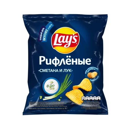 LAY's Сметана /Лук (Дисплей) 70г