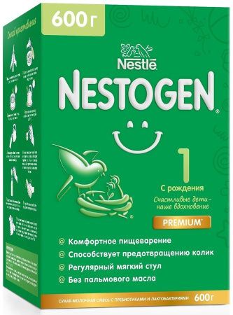 NESTOGEN -1 (600) Молочная Смесь {с рождения} с Пребиотиками и Лактобактериями 600г