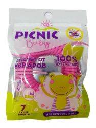 Picnic Baby Репеллентный Браслет от Комаров {с 2 лет} (40шт в блоке) Т - 4 шт.