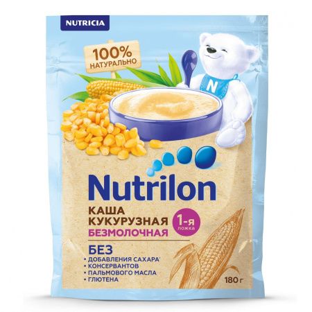 NUTRILON Каша Кукурузная {с 5 мес} без Молока Doy Pack 180г.