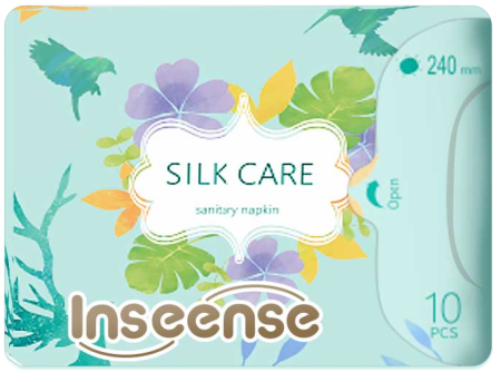 Inseense Silk Care Прокладки женские гигиенические дневные 4 капли 240 мм 10шт