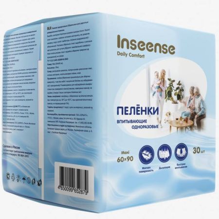 Inseense Пелёнки Daily Comfort Одноразовые 60 90см 1045мл 30шт