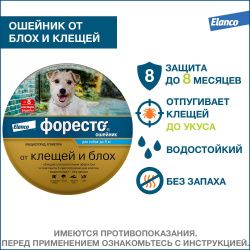 Форесто ошейник для собак весом до 8 кг (длина 38см)