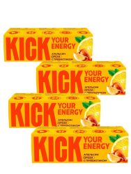 KICK YOUR ENERGY Батончик Апельсином, Орехами и Пребиотиком 35гр-4шт