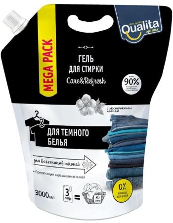 Qualita Гель для Стирки Тёмного Белья {Дой-Пак} 80 Стирок 3л