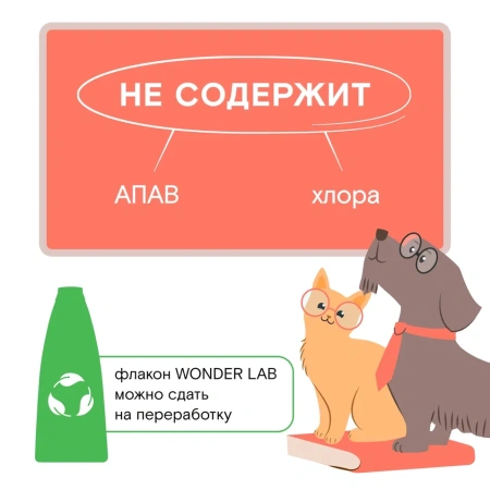 WonderLab Экогель для Труб и устранения Засоров в Домах с Животными 1,1л