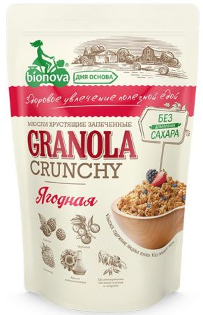 BIONOVA Мюсли Гранола Crunchy Ягодные 60гр