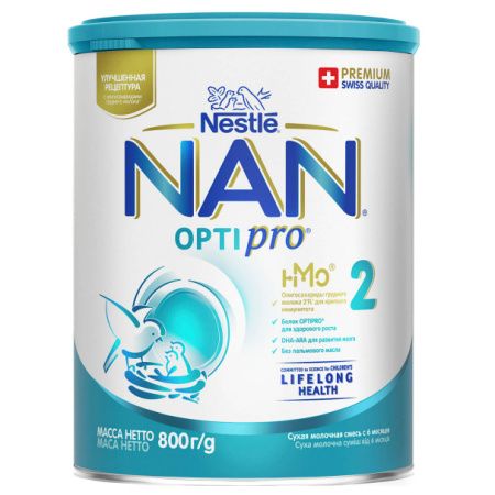 NAN Optipro 2 (800г) Молочная Смесь {с 6 мес} 800г.