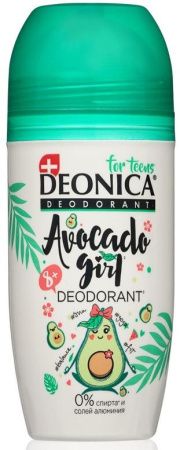 DEONICA FOR TEENS Дезодорант Avocado Girl {Ролик} Шоубокс 50 мл 8лет+