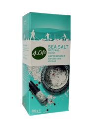 4 LIFE Соль Морская Крупная Натуральная (картон) 500г
