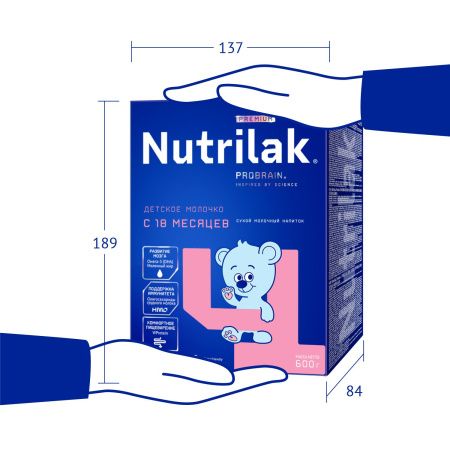 NUTRILAK Premium 4 {600г} - Молочный Напиток {с 18 мес} с Пребиотиками 600г NUTRILAK Premium 4 {600г} - Молочный Напиток {с 18 мес} с Пребиотиками 600г