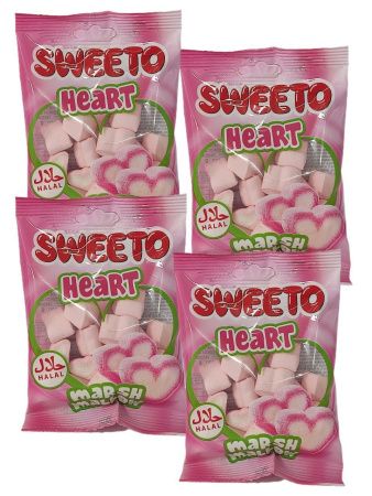 SWEETO Маршмеллоу Сердце 30г - 4 шт.